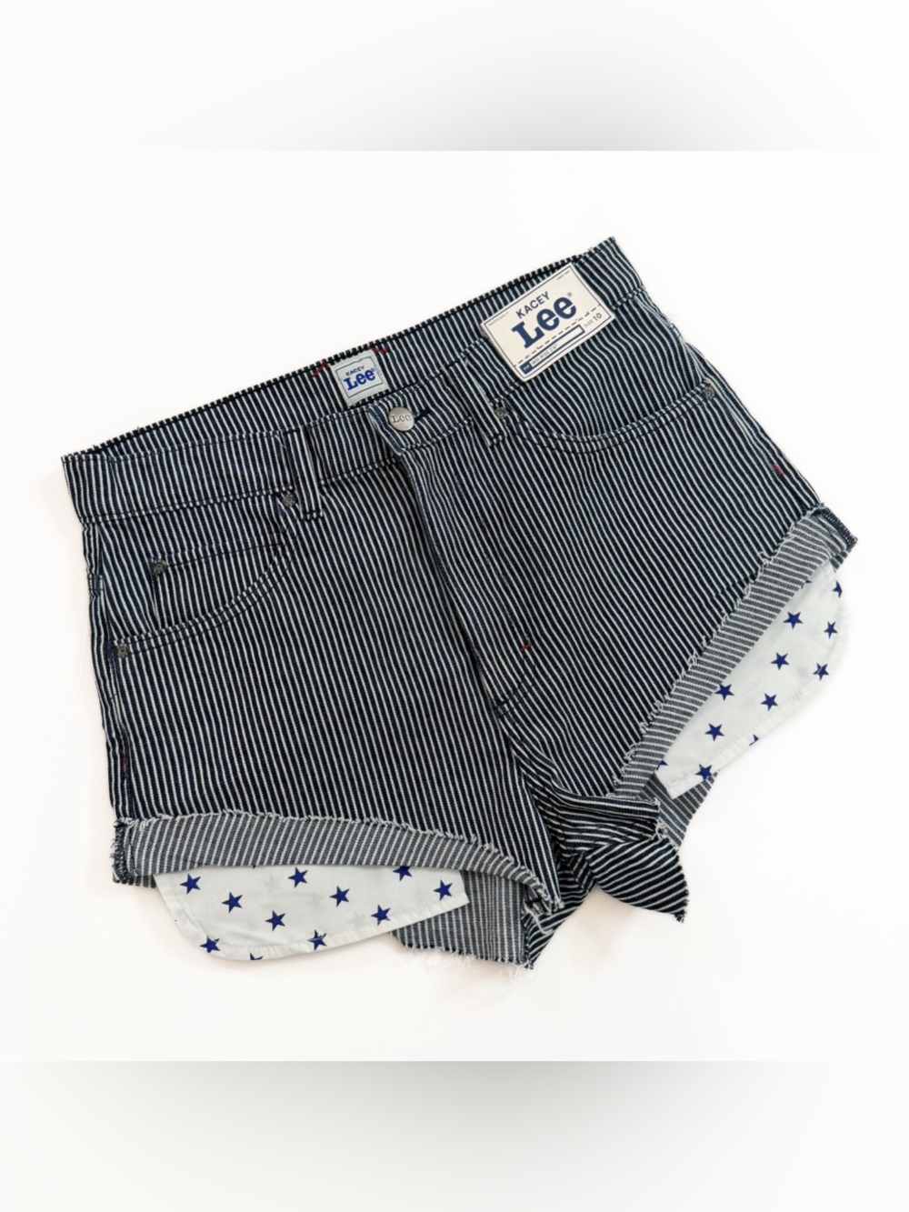 Lee Kacey Musgraves Shorts Womens 10 Striped High Rise Star New